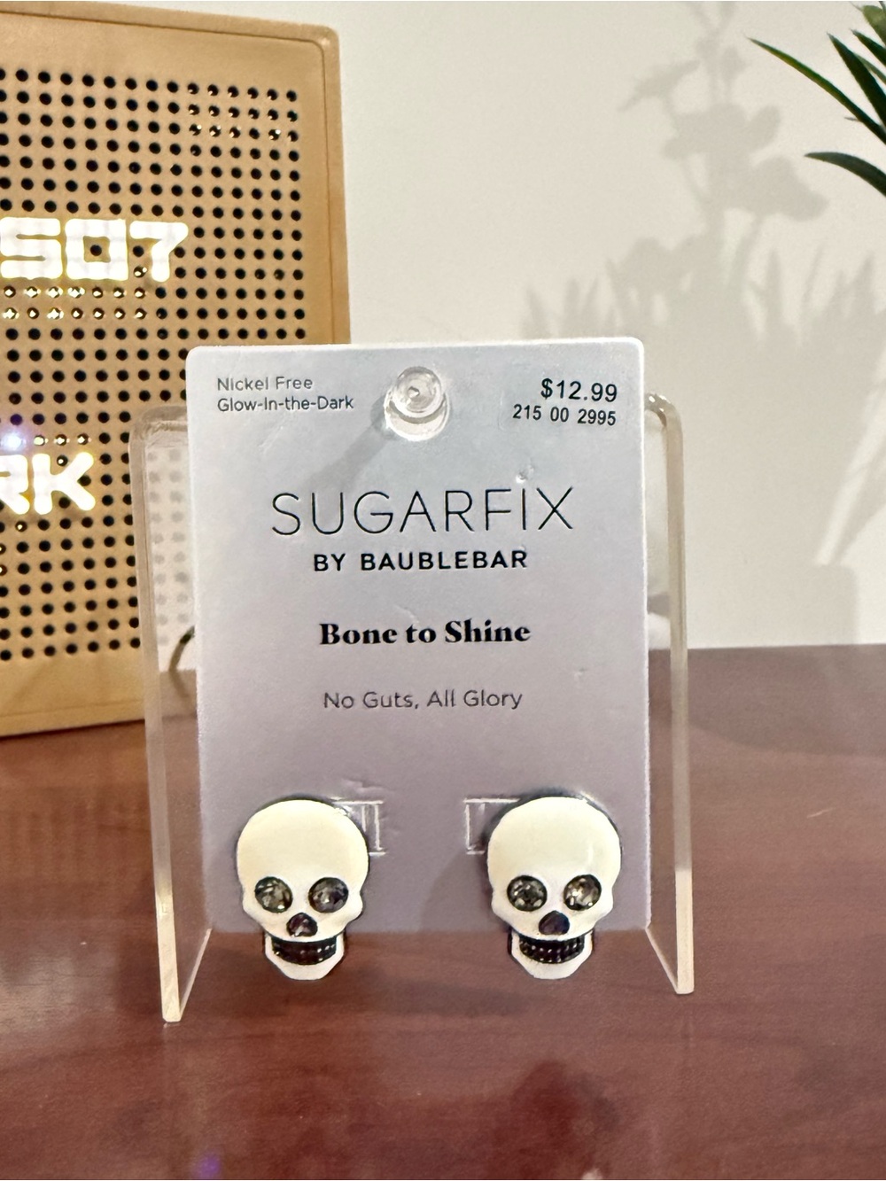 New SUGARFIX by BaubleBar Bone to Shine Skull Stud Earrings